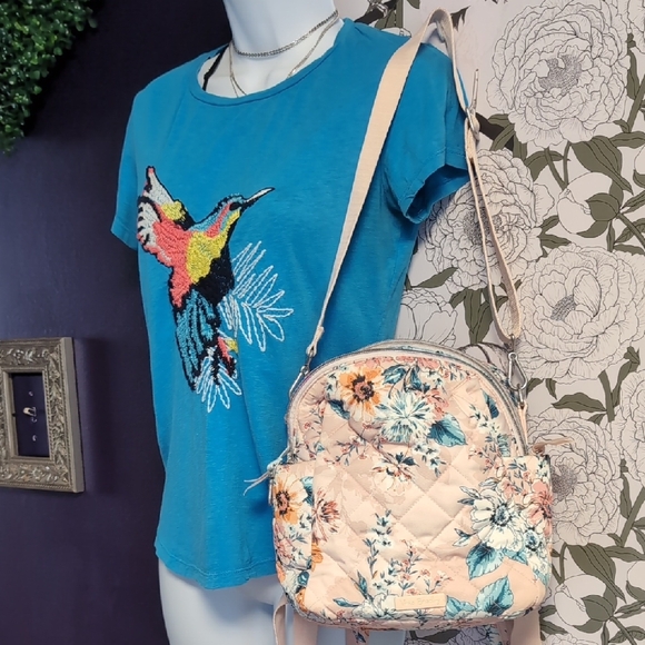 Colorful Hummingbird Embroidered Tee - Picture 3 of 6